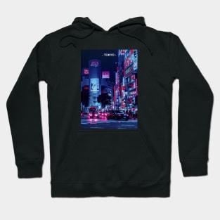 Tokyo Street Neon Synthwave Hoodie